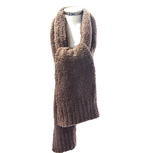 Barefoot Dreams CozyChic Pom Pom Beanie Scarf Set in Chestnut NWT - Picture 3 of 10